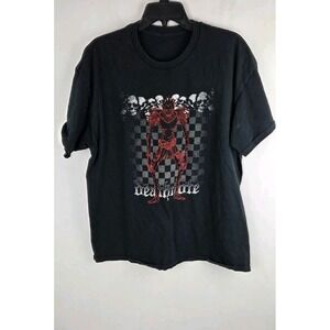 Death Note Black Scary Horror Manga Anime Ryuk Checkerboard Shirt Large Japanese